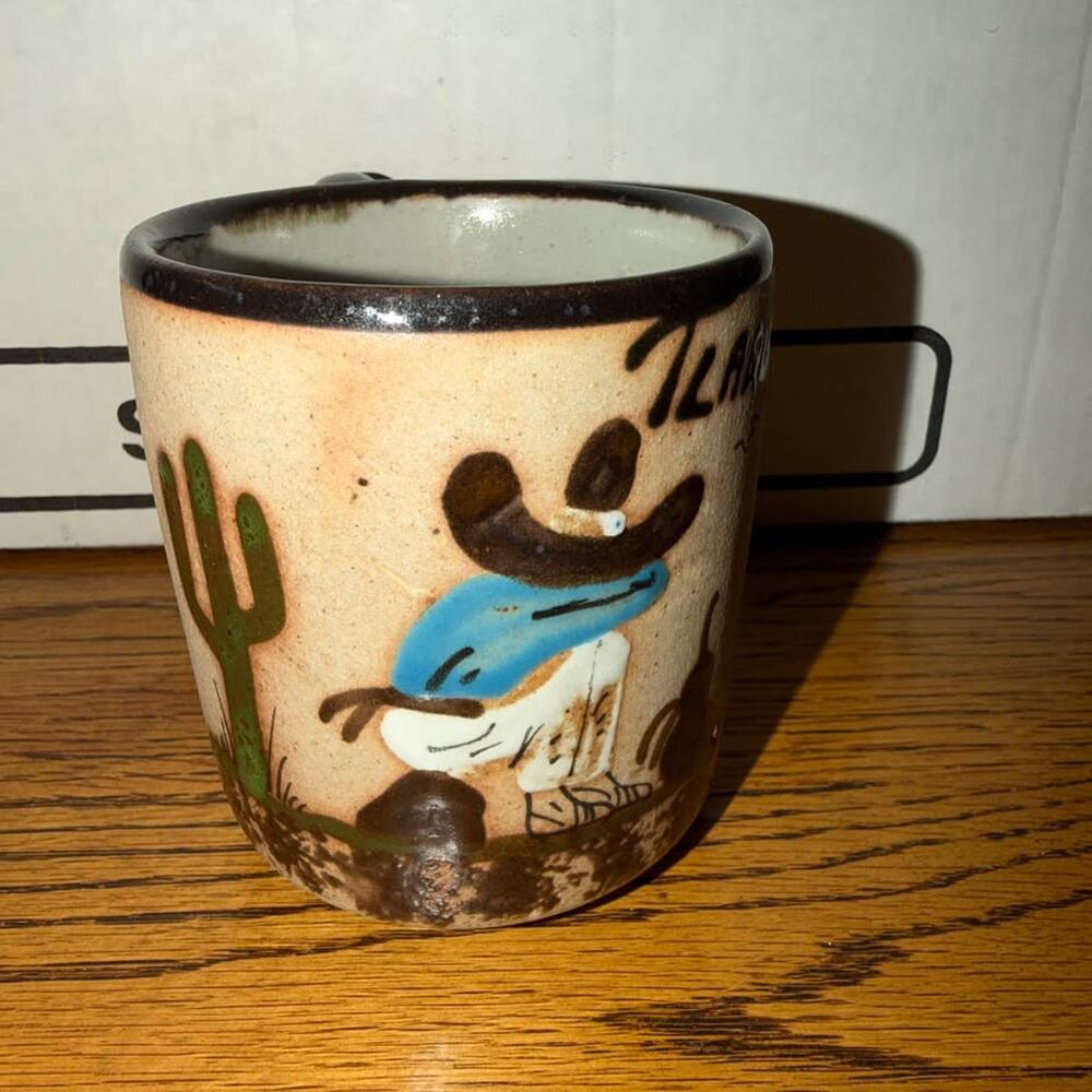 Vintage Tlaquepaque Mexican Pottery Mug